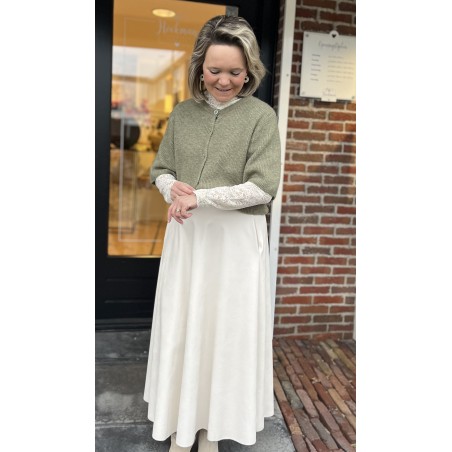 Musthaves leren rok wit
