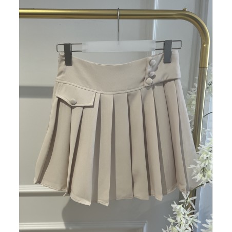 Musthaves plooirokje beige